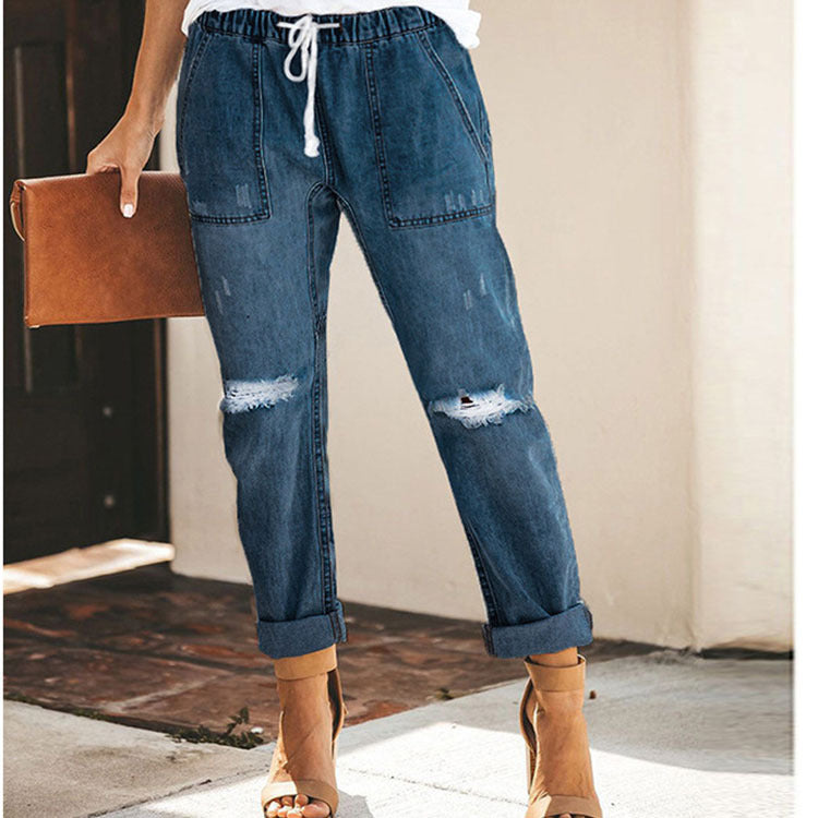 Straight Ripped Jeans