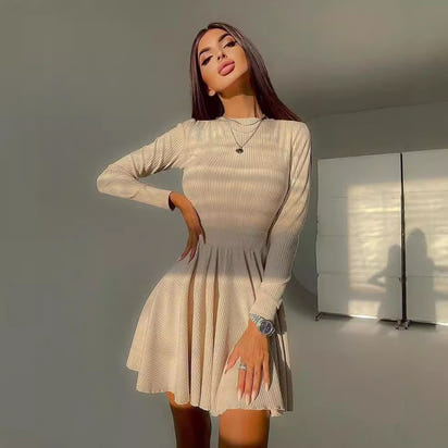 Hollow Long Sleeved Dress