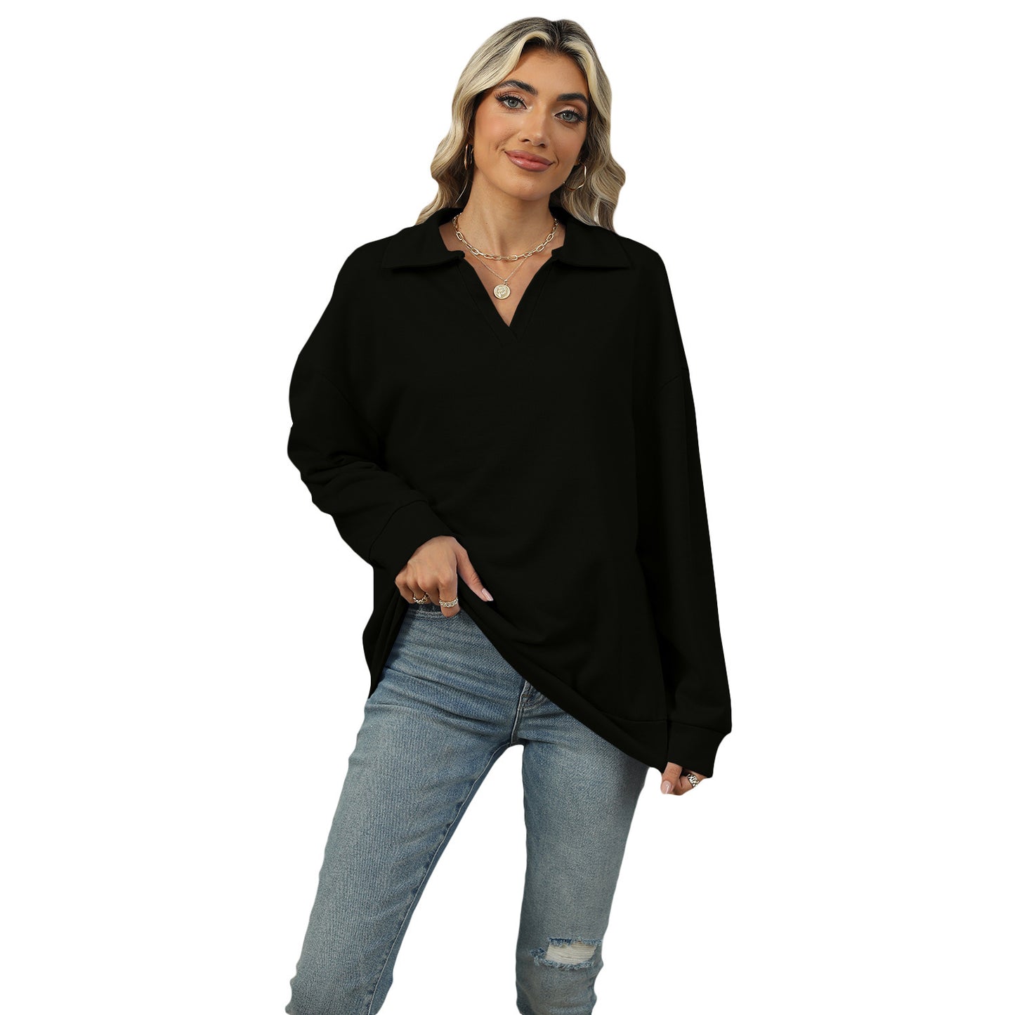 V-neck Sweatshirt