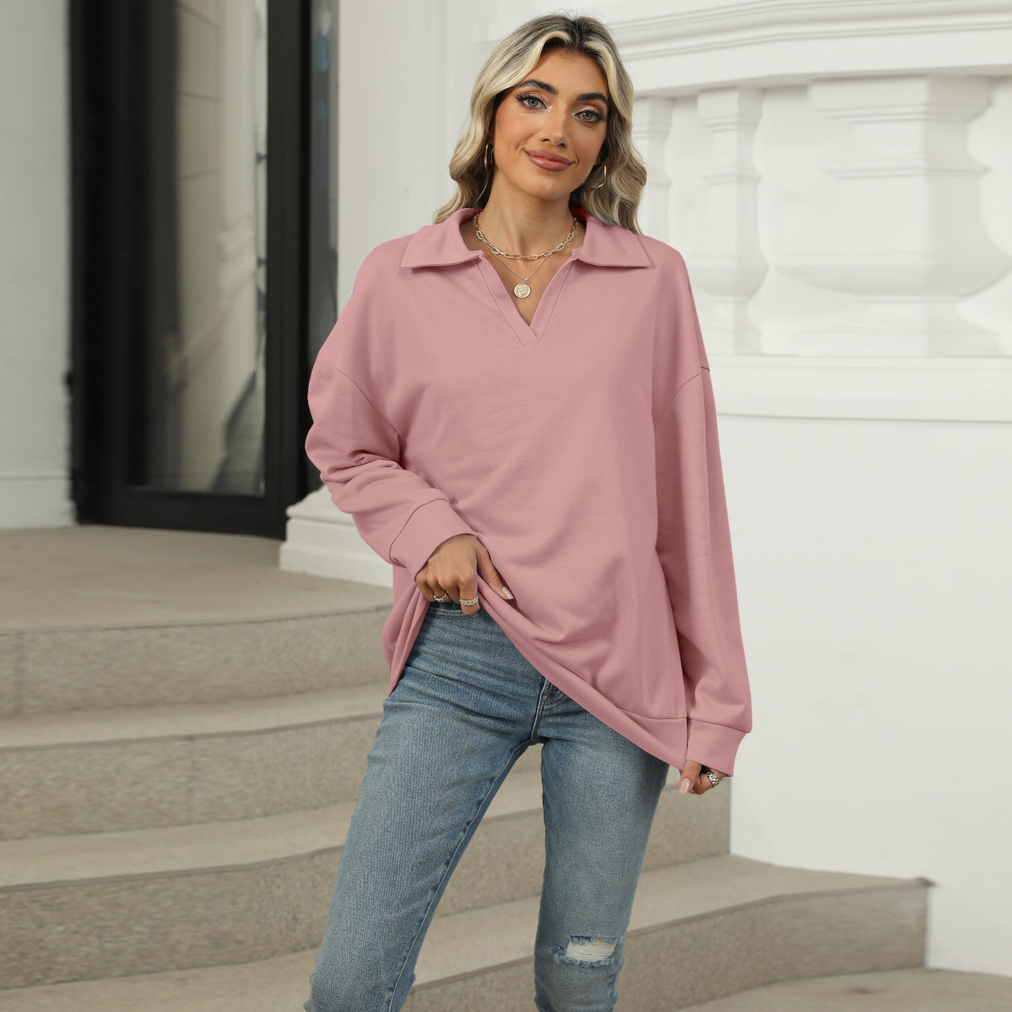 V-neck Sweatshirt