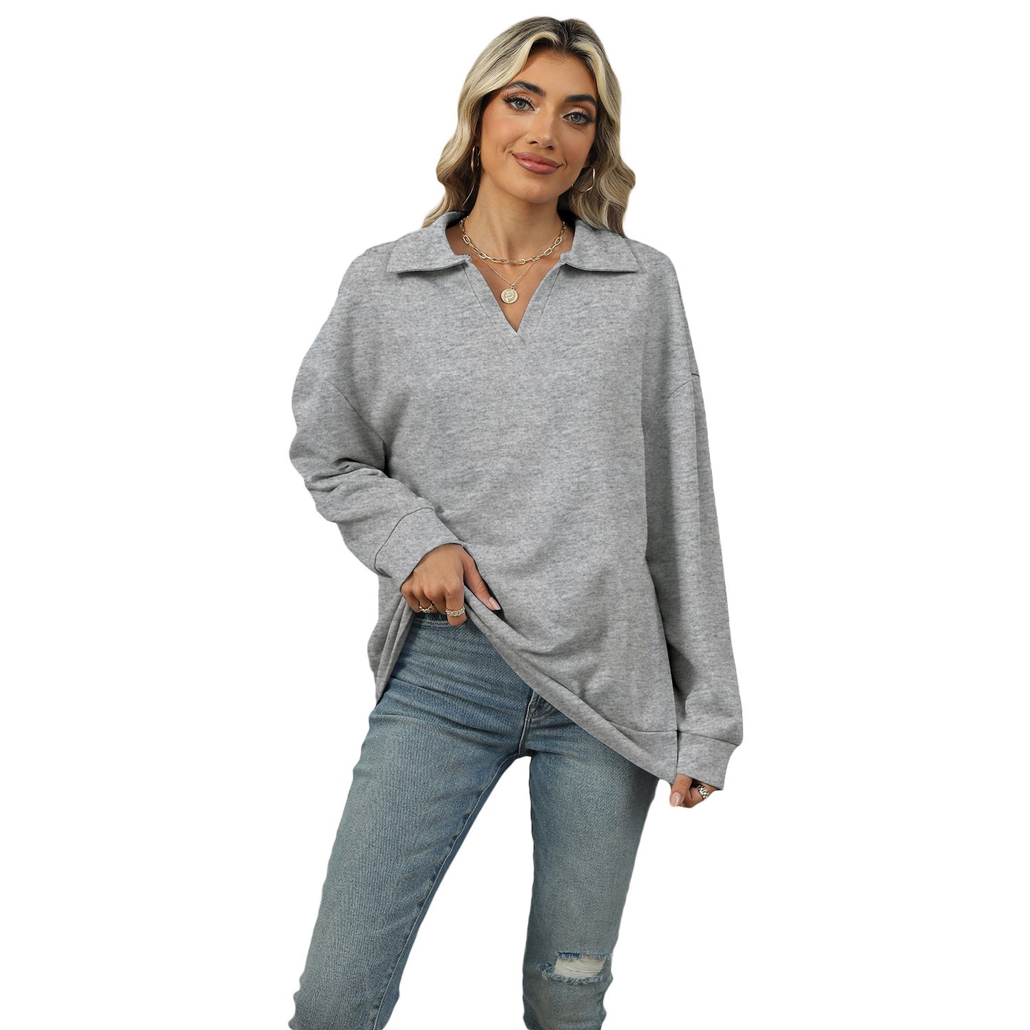 V-neck Sweatshirt
