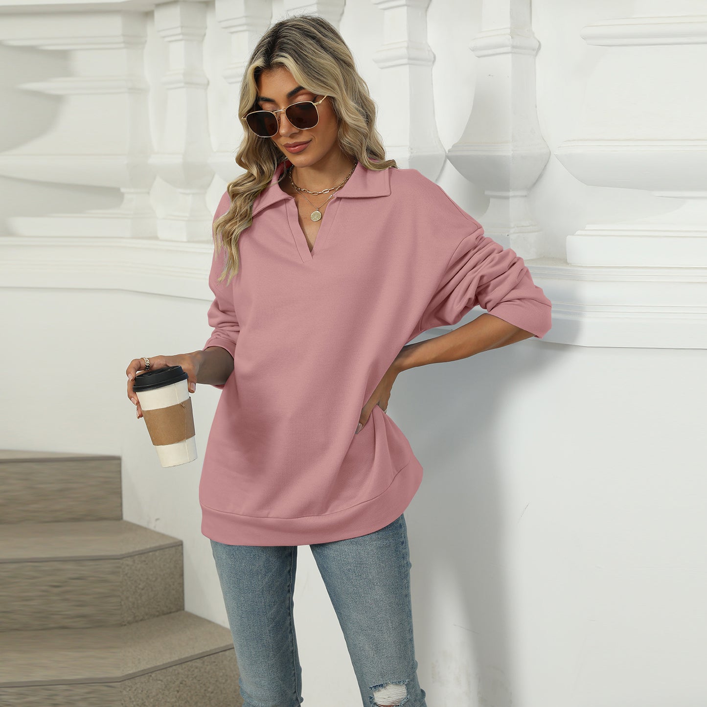 V-neck Sweatshirt