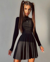 Hollow Long Sleeved Dress